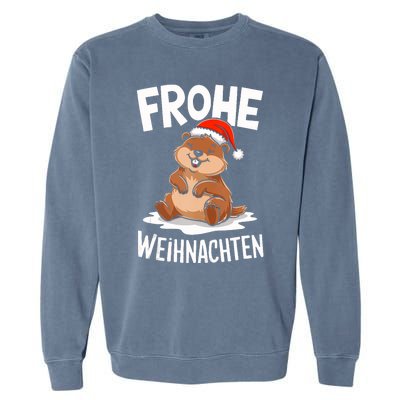 Merry Christmas Groundhog Frohe Weihnachten Tank Top Garment-Dyed Sweatshirt