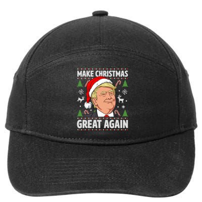 Make Christmas Great Again Funny Trump Ugly Christmas  7-Panel Snapback Hat