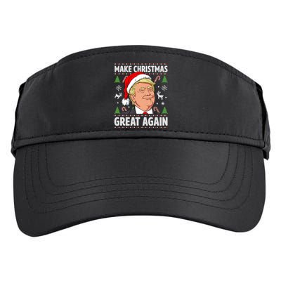 Make Christmas Great Again Funny Trump Ugly Christmas  Adult Drive Performance Visor