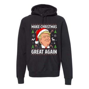 Make Christmas Great Again Funny Trump Ugly Christmas  Premium Hoodie