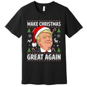 Make Christmas Great Again Funny Trump Ugly Christmas  Premium T-Shirt