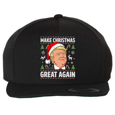 Make Christmas Great Again Funny Trump Ugly Christmas  Wool Snapback Cap