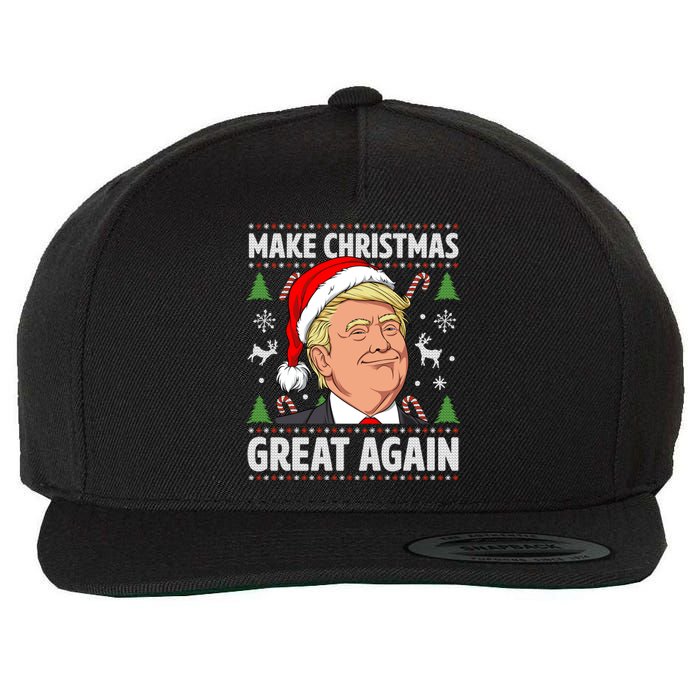 Make Christmas Great Again Funny Trump Ugly Christmas  Wool Snapback Cap