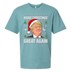 Make Christmas Great Again Funny Trump Ugly Christmas  Sueded Cloud Jersey T-Shirt