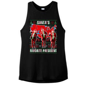 Make Christmas Great Again Trump Pajamas Ugly Ladies PosiCharge Tri-Blend Wicking Tank