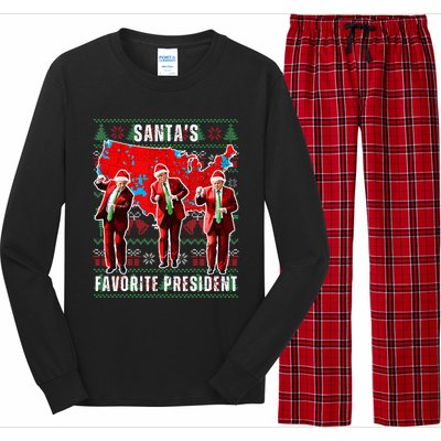 Make Christmas Great Again Trump Pajamas Ugly Long Sleeve Pajama Set