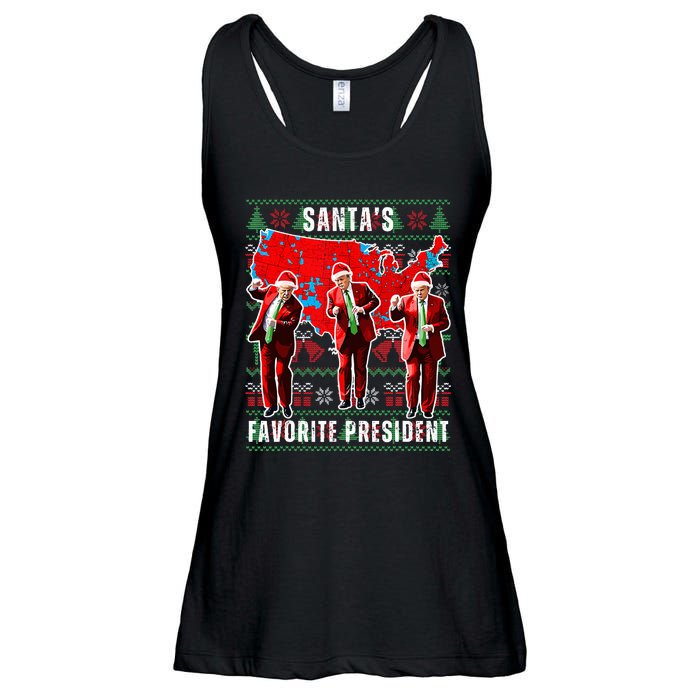 Make Christmas Great Again Trump Pajamas Ugly Ladies Essential Flowy Tank