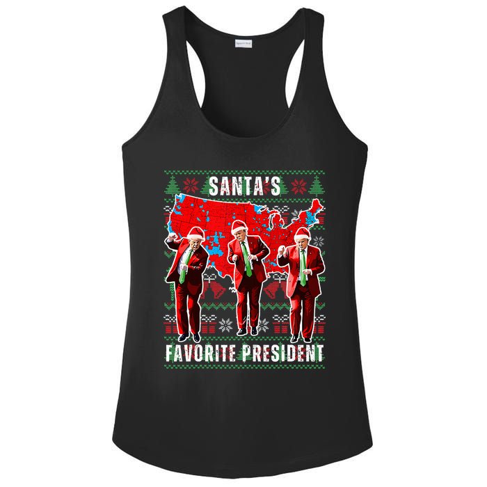 Make Christmas Great Again Trump Pajamas Ugly Ladies PosiCharge Competitor Racerback Tank