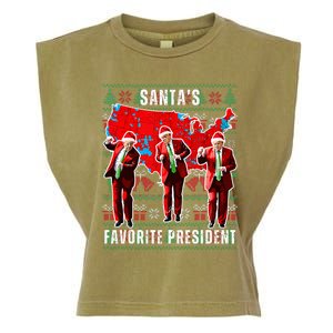 Make Christmas Great Again Trump Pajamas Ugly Garment-Dyed Women's Muscle Tee