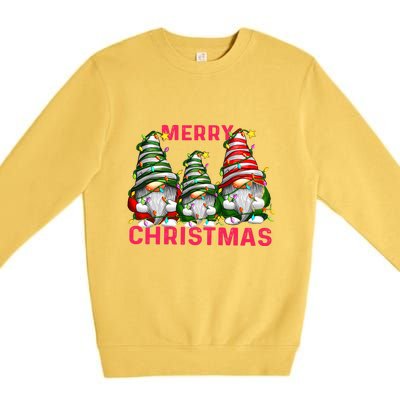 Merry Christmas Gnomes Xmas Matching Family Premium Crewneck Sweatshirt