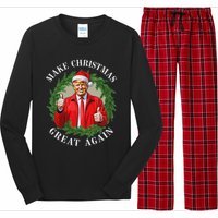 Make Christmas Great Again Donald Trump Maga Long Sleeve Pajama Set