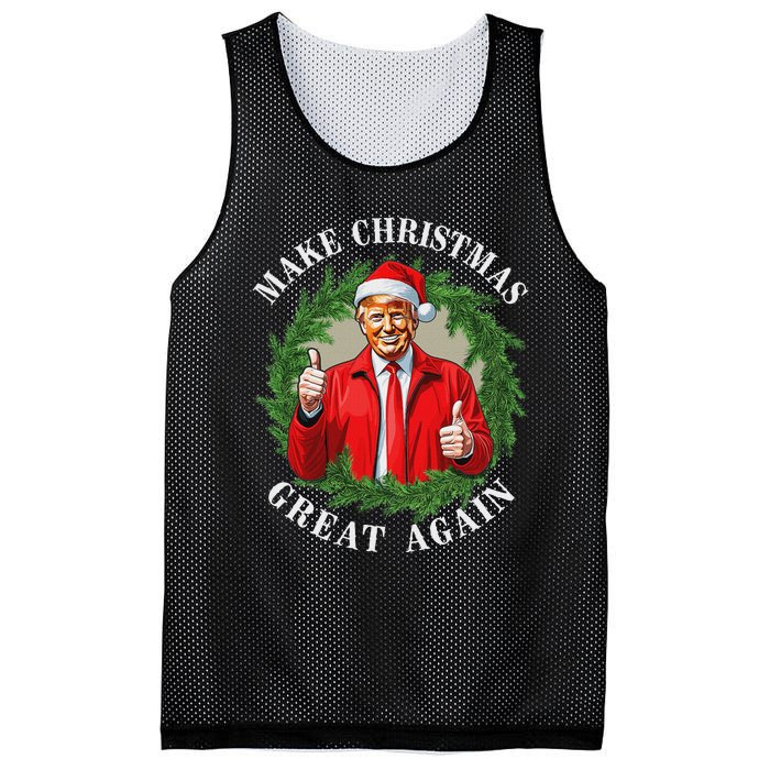 Make Christmas Great Again Donald Trump Maga Mesh Reversible Basketball Jersey Tank