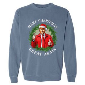 Make Christmas Great Again Donald Trump Maga Garment-Dyed Sweatshirt