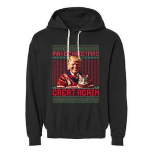 Make Christmas Great Again Xmas Funny Trump Pajamas Ugly Garment-Dyed Fleece Hoodie