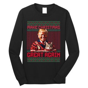 Make Christmas Great Again Xmas Funny Trump Pajamas Ugly Long Sleeve Shirt