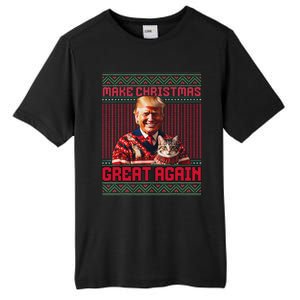 Make Christmas Great Again Xmas Funny Trump Pajamas Ugly Tall Fusion ChromaSoft Performance T-Shirt