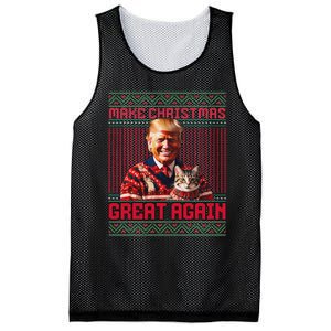 Make Christmas Great Again Xmas Funny Trump Pajamas Ugly Mesh Reversible Basketball Jersey Tank