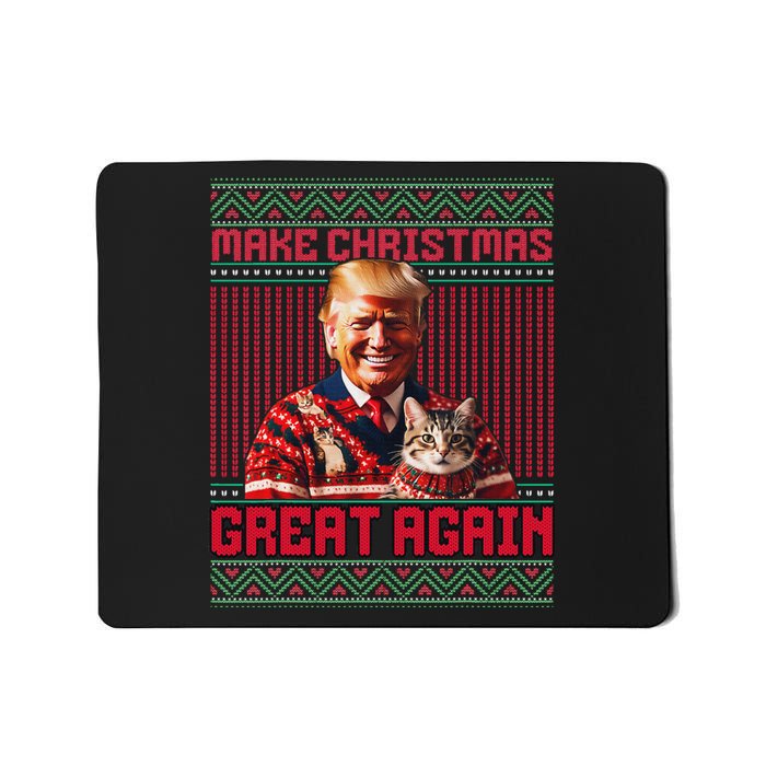 Make Christmas Great Again Xmas Funny Trump Pajamas Ugly Mousepad