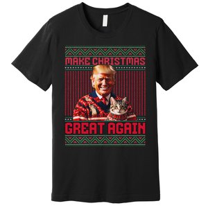 Make Christmas Great Again Xmas Funny Trump Pajamas Ugly Premium T-Shirt