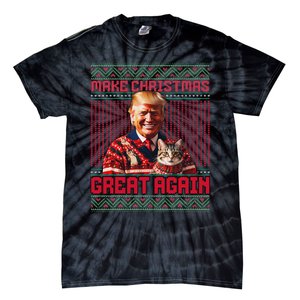 Make Christmas Great Again Xmas Funny Trump Pajamas Ugly Tie-Dye T-Shirt