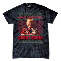 Make Christmas Great Again Xmas Funny Trump Pajamas Ugly Tie-Dye T-Shirt