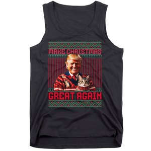 Make Christmas Great Again Xmas Funny Trump Pajamas Ugly Tank Top