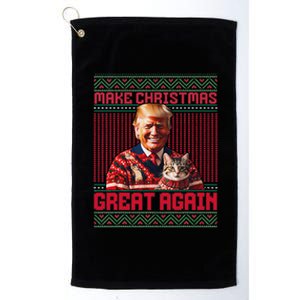 Make Christmas Great Again Xmas Funny Trump Pajamas Ugly Platinum Collection Golf Towel