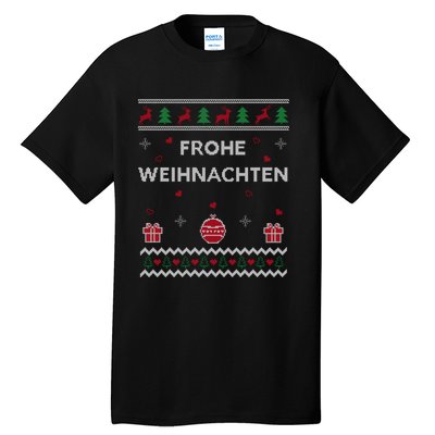 Merry Christmas German Ugly Christmas Frohe Weihnachten Tall T-Shirt