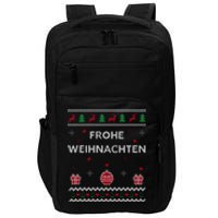 Merry Christmas German Ugly Christmas Frohe Weihnachten Impact Tech Backpack