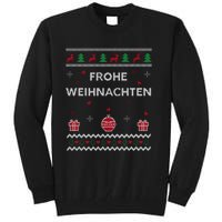 Merry Christmas German Ugly Christmas Frohe Weihnachten Tall Sweatshirt