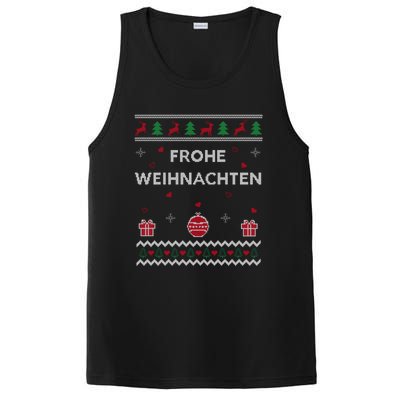 Merry Christmas German Ugly Christmas Frohe Weihnachten PosiCharge Competitor Tank