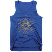 Metatron's Cube Golden Sacred Geometry Great Gift Tank Top