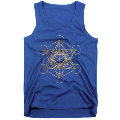 Metatron's Cube Golden Sacred Geometry Great Gift Tank Top