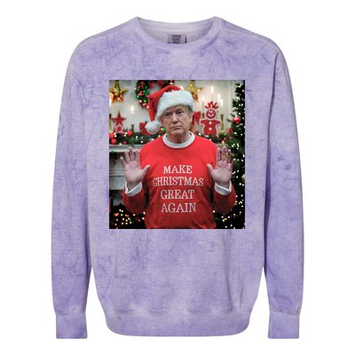 Make Christmas Great Again Funny Gift Colorblast Crewneck Sweatshirt