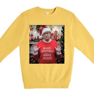 Make Christmas Great Again Funny Gift Premium Crewneck Sweatshirt