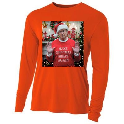 Make Christmas Great Again Funny Gift Cooling Performance Long Sleeve Crew