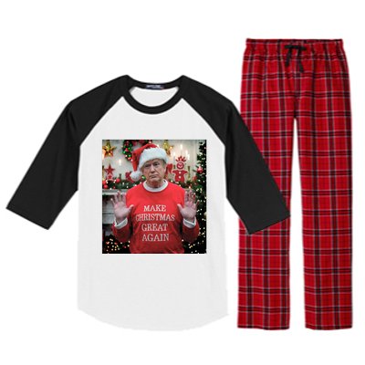 Make Christmas Great Again Funny Gift Raglan Sleeve Pajama Set