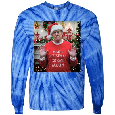 Make Christmas Great Again Funny Gift Tie-Dye Long Sleeve Shirt