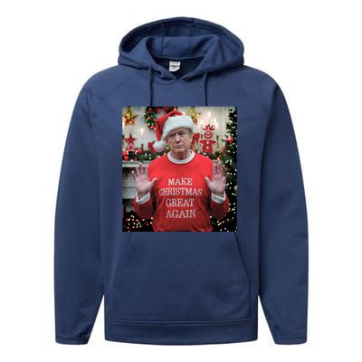 Make Christmas Great Again Funny Gift Performance Fleece Hoodie