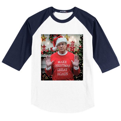 Make Christmas Great Again Funny Gift Baseball Sleeve Shirt