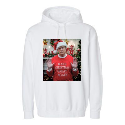 Make Christmas Great Again Funny Gift Garment-Dyed Fleece Hoodie