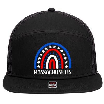 Massachusetts Cool Gift I Love Massachusetts Usa Gift 7 Panel Mesh Trucker Snapback Hat