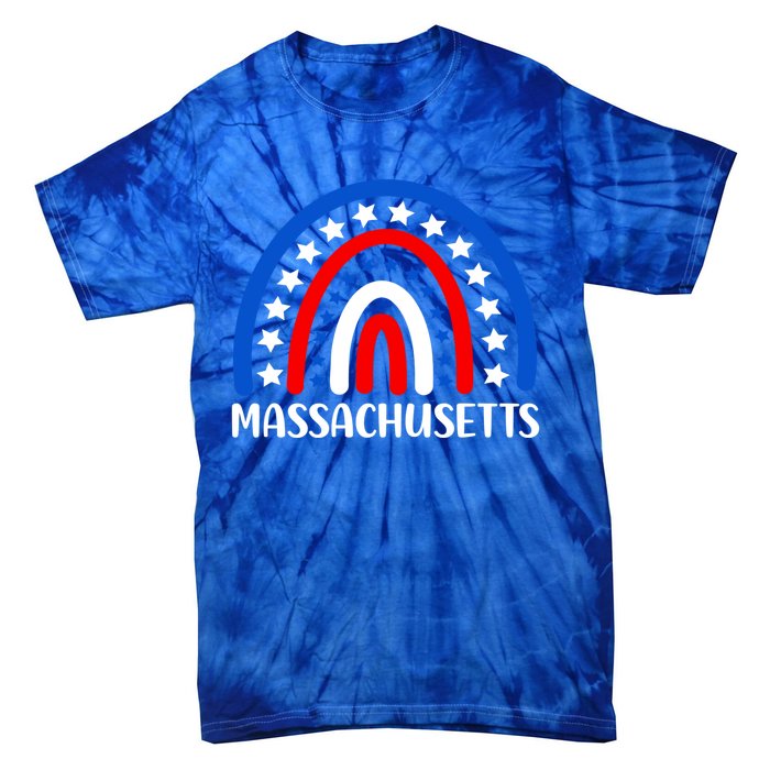 Massachusetts Cool Gift I Love Massachusetts Usa Gift Tie-Dye T-Shirt