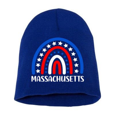 Massachusetts Cool Gift I Love Massachusetts Usa Gift Short Acrylic Beanie