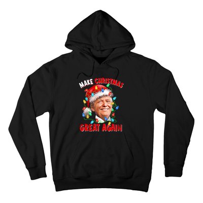 Make Christmas Great Again Funny Donald Trump Xmas Lights Hoodie