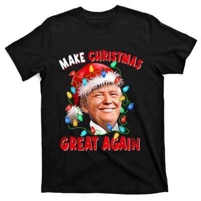 Make Christmas Great Again Funny Donald Trump Xmas Lights T-Shirt