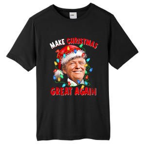 Make Christmas Great Again Funny Donald Trump Xmas Lights Tall Fusion ChromaSoft Performance T-Shirt