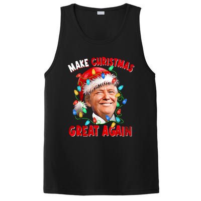 Make Christmas Great Again Funny Donald Trump Xmas Lights PosiCharge Competitor Tank