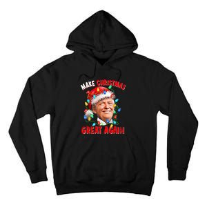 Make Christmas Great Again Funny Donald Trump Xmas Lights Tall Hoodie