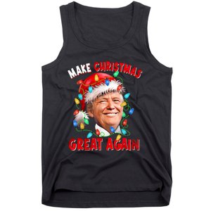 Make Christmas Great Again Funny Donald Trump Xmas Lights Tank Top